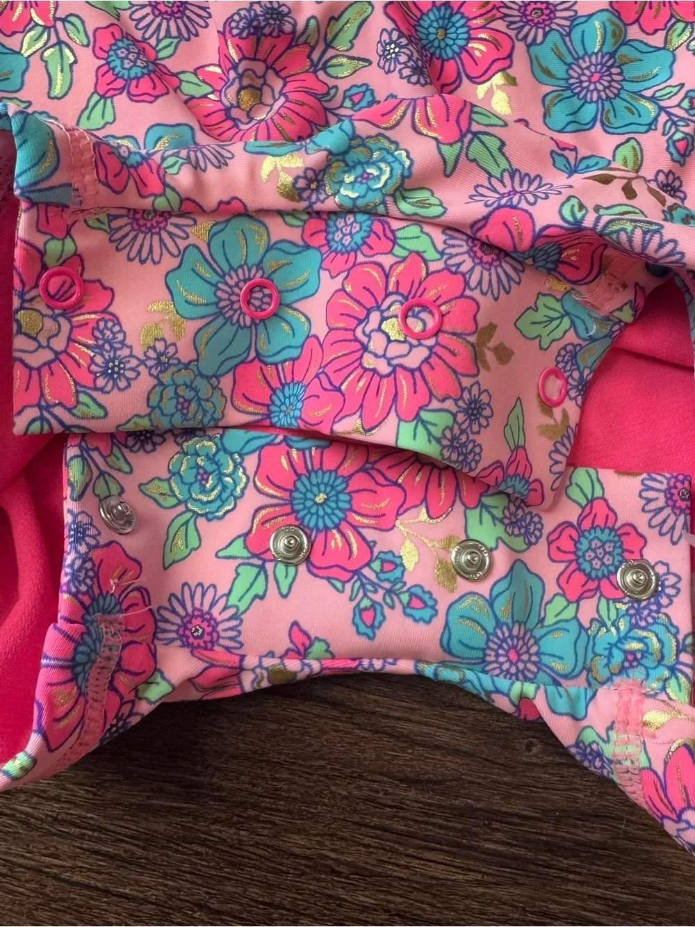 Tommy Bahama Rash Guard Swim Suit Long Sleeve Infant 18M Zip Pink Bathing Suit